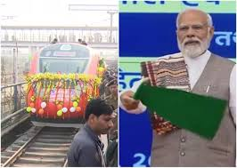 ವಂದೇ ಭಾರತ್ ರೈಲುಗಳಿಗೆ ಚಾಲನೆ ನೀಡಿದ ಪ್ರಧಾನಿ.