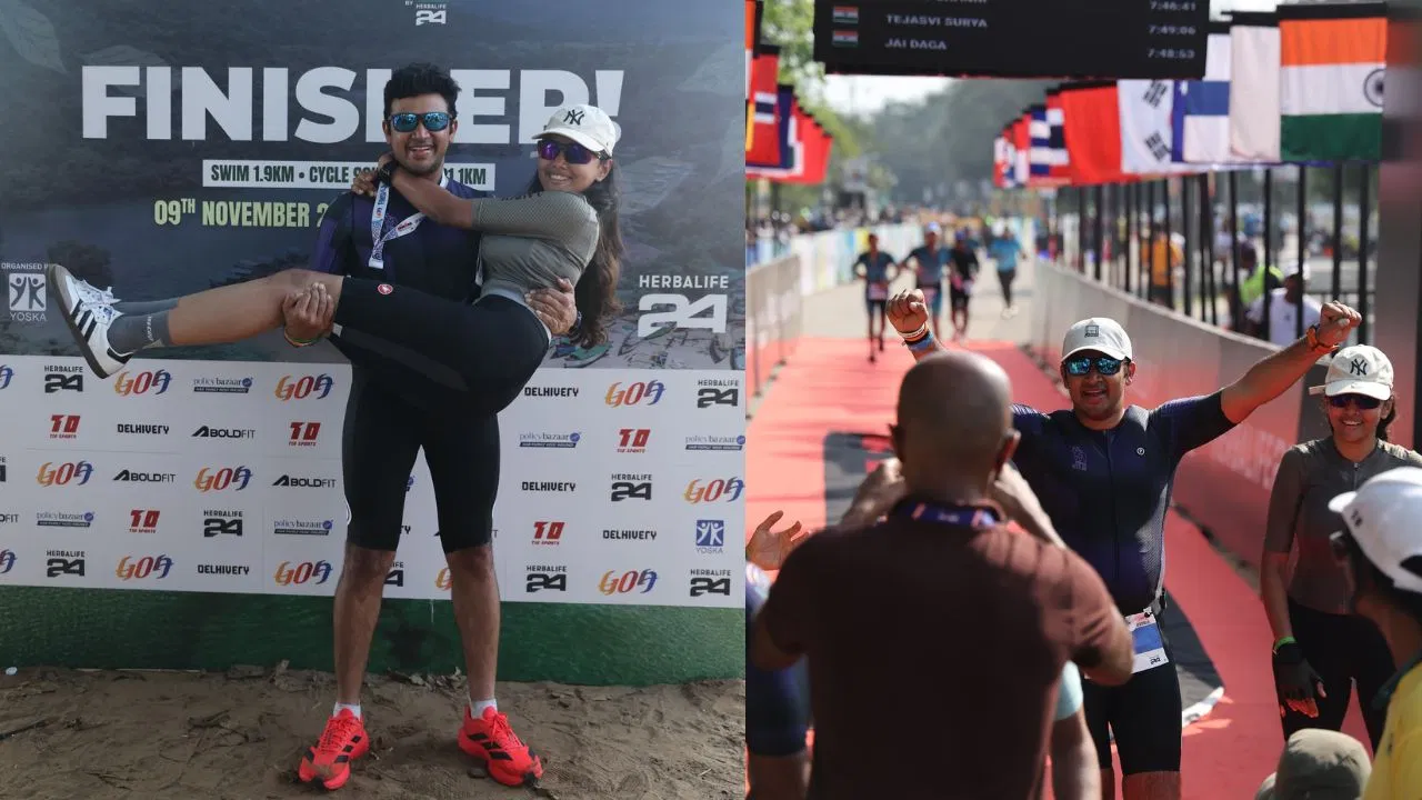 ಐರನ್ಮ್ಯಾನ್ 70.3ನಲ್ಲಿ ಪತ್ನಿ ಶಿವಶ್ರೀಗೆ ಹೆಮ್ಮೆ ನೀಡಿದ ಸಾಧನೆ.