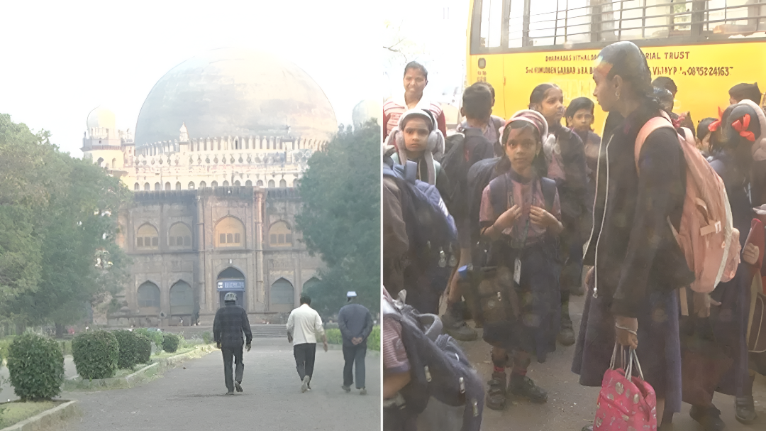 ಕೊರೆಯುವ ಚಳಿಗೆ ವಿಜಯಪುರದಲ್ಲಿ ಶಾಲೆಯ ಸಮಯ ಬದಲಾವಣೆ.