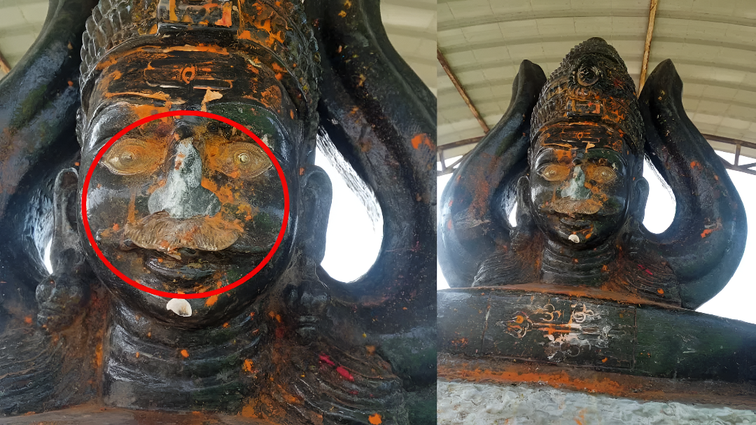 ಮಾಲತೇಶ ದೇವರ ಮೂರ್ತಿ ಭಗ್ನ.