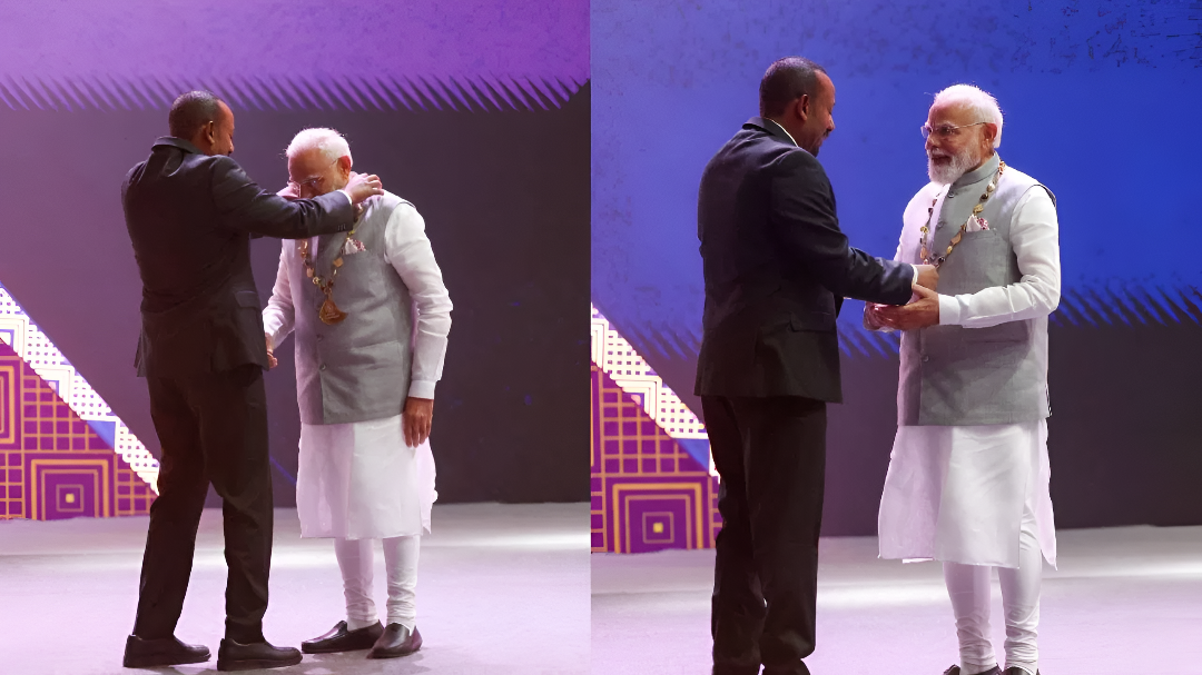 ಪ್ರಧಾನಿ ಮೋದಿಗೆ ‘ದಿ ಗ್ರೇಟ್ ಆನರ್ ನಿಶಾನ್ ಆಫ್ ಇಥಿಯೋಪಿಯಾ’ ಪ್ರಶಸ್ತಿ ಪ್ರಧಾನ.