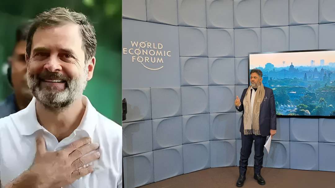 ದಾವೋಸ್ನಲ್ಲಿ D.K. ಶಿವಕುಮಾರ್ ಭಾರತವನ್ನು ಹೊಗಳಿದರು.