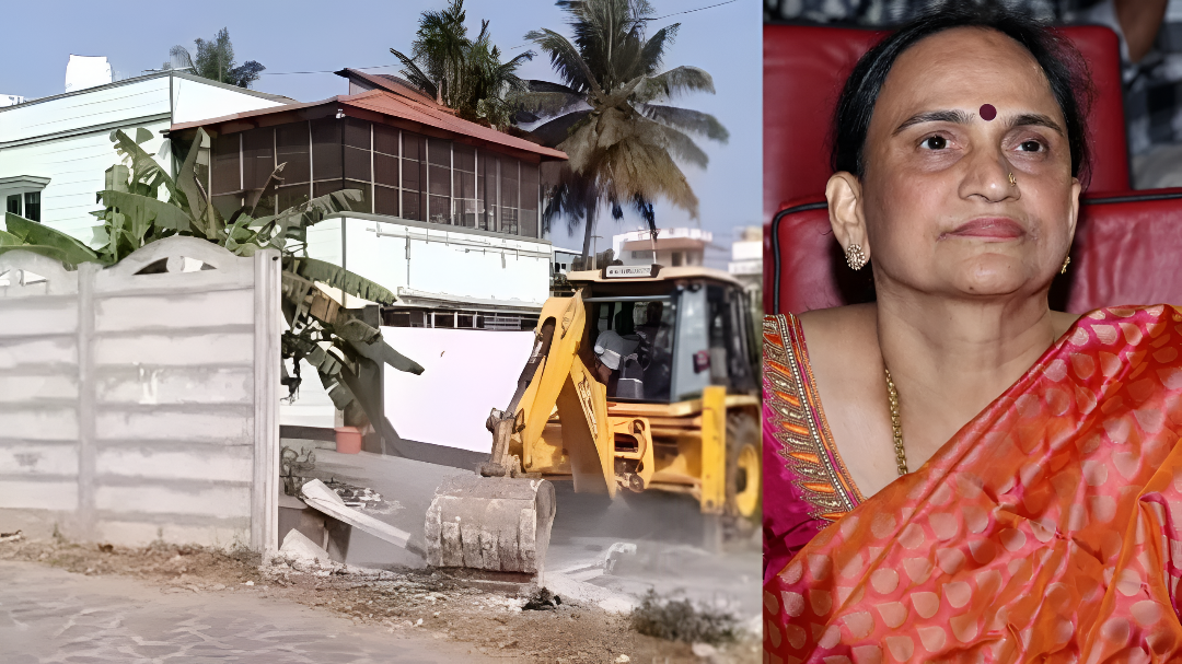 ಕಾಂಪೌಂಡ್ ತೆರವು ಪ್ರಕರಣ: ಹಾಸನ ಪೊಲೀಸ್ ಠಾಣೆಗೆ ಯಶ್ ತಾಯಿ ಪುಷ್ಪ ಭೇಟಿ.