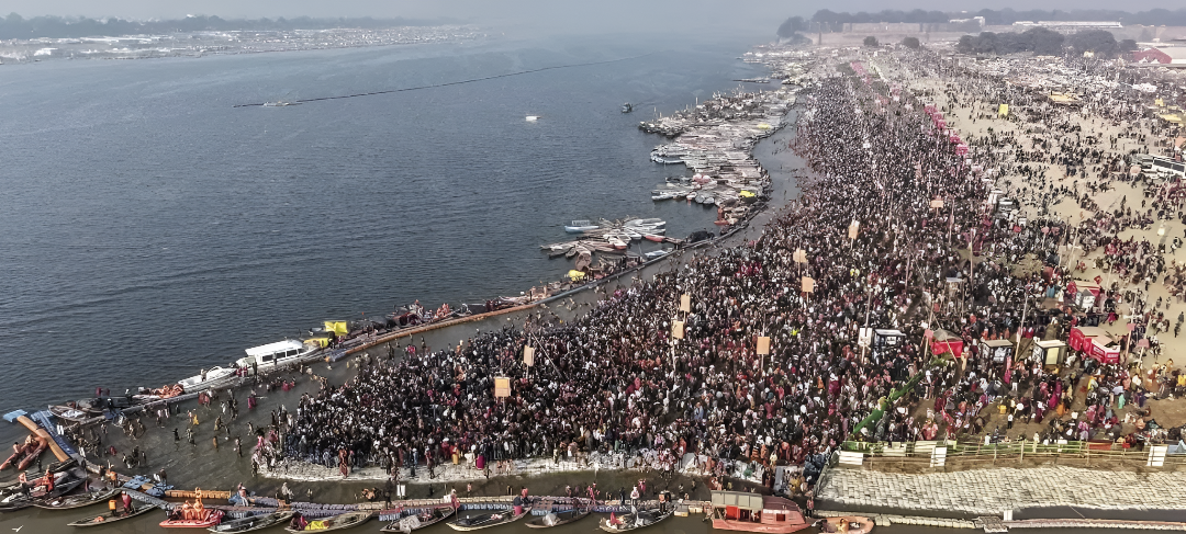 ಪ್ರಯಾಗರಾಜ್ ಮಾಘ ಮೇಳದಲ್ಲಿ ಭಕ್ತಸಾಗರ.