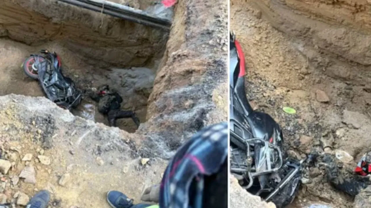 ದೆಹಲಿಯಲ್ಲಿ ಜಲಮಂಡಳಿ ಹೊಂಡ ದುರಂತ: ಬೈಕ್ ಸವಾರ ಸಾ*.