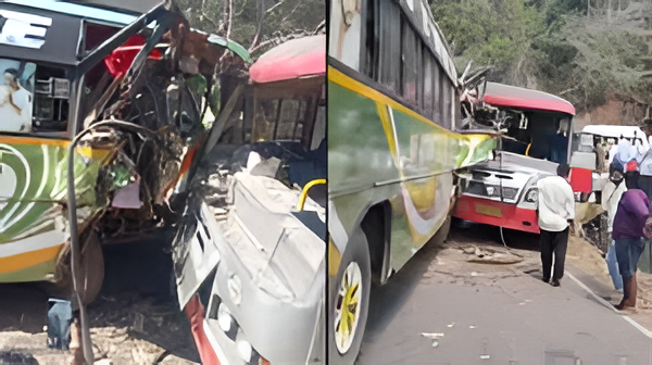 ಜಾತ್ರೆ ನಡುವೆ ಭೀಕರ ಬಸ್ ಅಪಘಾತ.