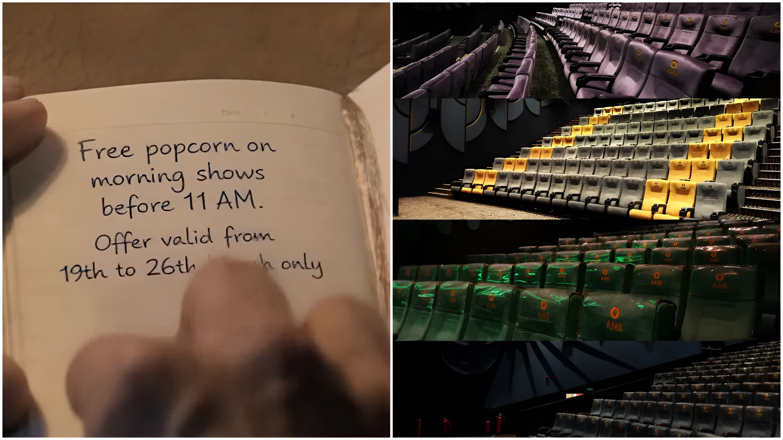 ಯುಗಾದಿ ಹಬ್ಬಕ್ಕೆ AMB ಸಿನಿಮಾಸ್ ವಿಶೇಷ ಆಫರ್: ಬೆಳಗಿನ ಶೋದಲ್ಲಿ ಉಚಿತ ಪಾಪ್​ಕಾರ್ನ್.