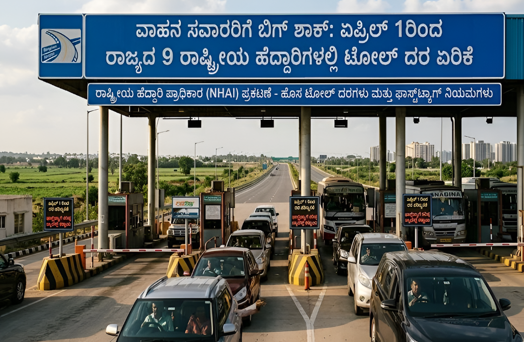 ಏ. 1ರಿಂದ ಟೋಲ್ ದರ ಏರಿಕೆ: ವಾಹನ ಸವಾರರಿಗೆ ಮತ್ತೊಂದು ಶಾಕ್!
