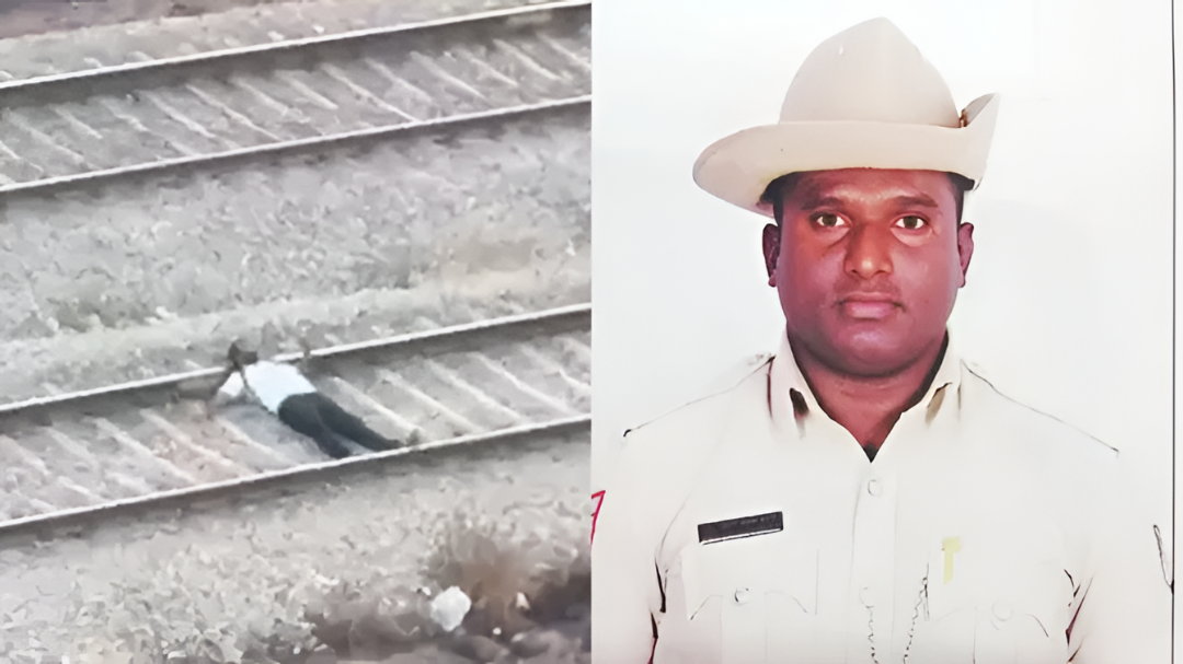 ರೈಲ್ವೆ ಹಳಿಯಲ್ಲಿ ಆತ್ಮ*ತ್ಯೆ ಯತ್ನ: ಪೊಲೀಸ್ ಧೈರ್ಯದಿಂದ ಜೀವ ರಕ್ಷಣೆ.