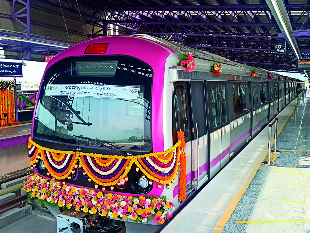 ಪಿಂಕ್ ಲೈನ್ ಮೆಟ್ರೋಗೆ ನಾಲ್ಕನೇ ರೈಲು ಆಗಮನ.