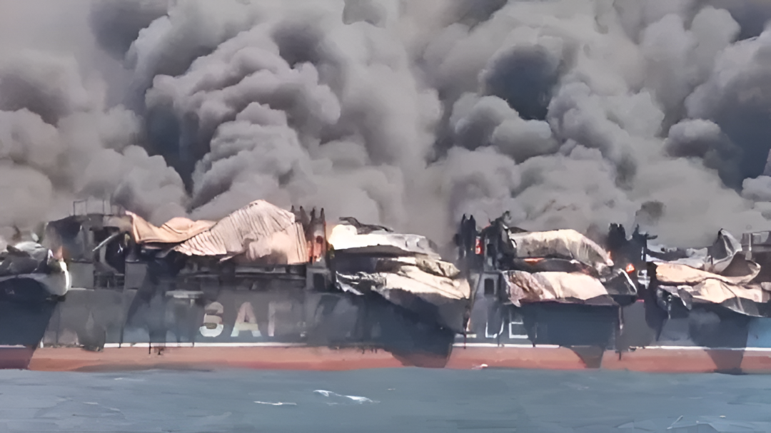 ಅನುಮತಿ ಇಲ್ಲದೆ ಹೋದ ತೈಲ ಟ್ಯಾಂಕರ್ ಗೆ ಬೆ*ಕಿ.