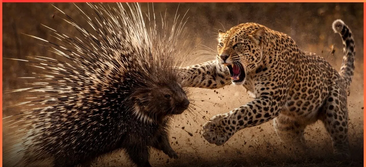 ಮುಳ್ಳುಹಂದಿಯ ದಾಳಿಗೆ ಚಿರತೆ ಬಲಿ!