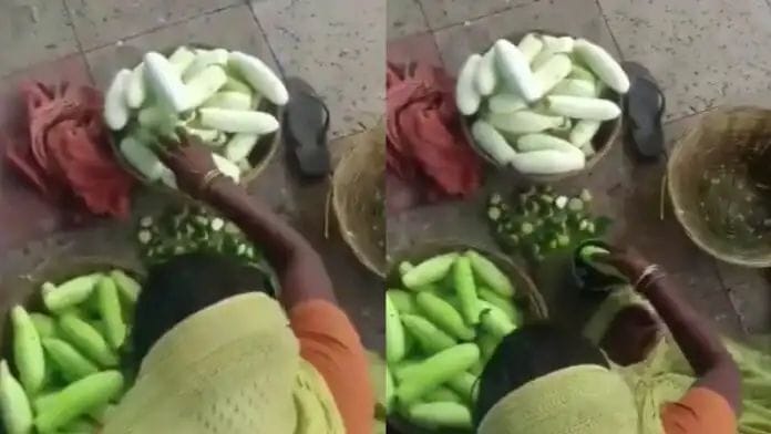 ರೈಲ್ವೆ ನಿಲ್ದಾಣದಲ್ಲಿ ಸೌತೆಕಾಯಿಗೆ ಬಣ್ಣ ಹಚ್ಚಿ ಮಾರಾಟ- ಪ್ರಯಾಣಿಕರು ಶಾಕ್!